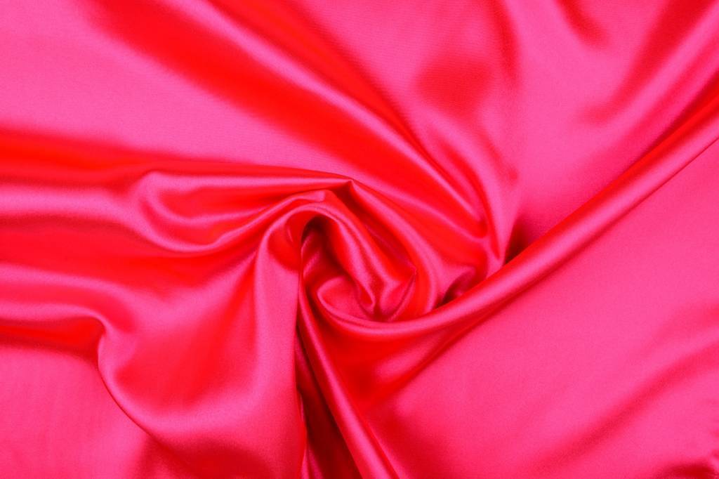 Poly Satijn Fluor Roze