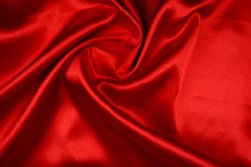 Zegevieren geloof onderwerp Poly Satijn Rood - YES Fabrics