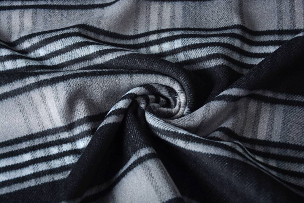 Woolen fabric Black-Grey