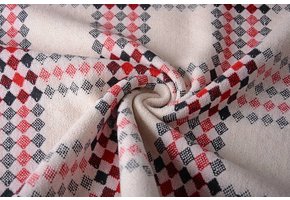 Woolen fabric Tartan Red