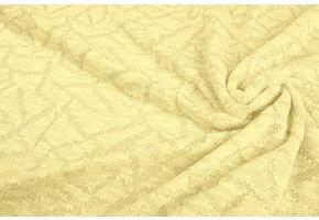 Jacquard Abstract lines with glitter Citron Yellow