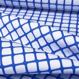 Stretch Cotton Grid Cobalt Blue