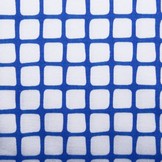 Stretch Cotton Grid Cobalt Blue