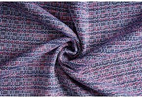 Bouclé Mantelstoff Multicolor Lila-Blau