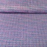 Bouclé mantelstof Multi color Paars Blauw