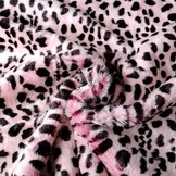 Hairy Imitation Fur Cheetah print Pink
