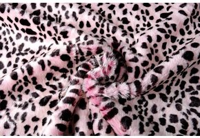 Harige Imitatie Bont Cheetah print Roze