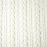 Gebreide kabel stof tricot Creme