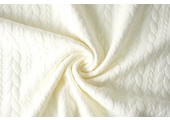 Knitted Cable fabric tricot Creme