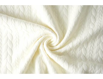 Knitted Cable fabric tricot Creme
