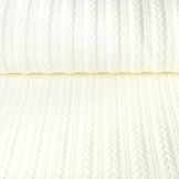 Gebreide kabel stof tricot Creme