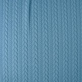 Strickstoff Zopfmuster Jersey Petrolblau