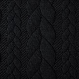 Knitted Cable fabric tricot Black