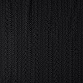 Gebreide kabel stof tricot Zwart
