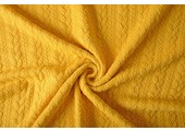 Knitted Cable fabric tricot Ocher