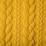 Knitted Cable fabric tricot Ocher