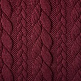 Strickstoff Zopfmuster Jersey Bordeaux