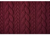 Knitted Cable fabric tricot Bordeaux