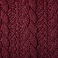 Knitted Cable fabric tricot Red - YES Fabrics