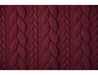 Knitted Cable fabric tricot Bordeaux
