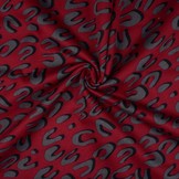 Sweatstoff bedruckt Bordeaux