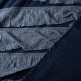 Jersey Lagensaum Marineblau