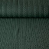 Strickstoff Zopfmuster Jersey Armeegrün