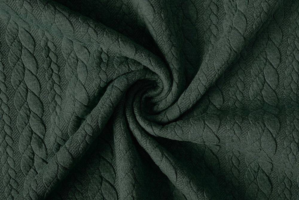 Knitted Cable fabric tricot Army Green