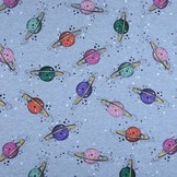 Jogging printed double face Planets Baby Blue