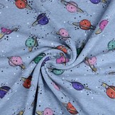 Jogging printed double face Planets Baby Blue
