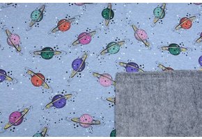 Jogging printed double face Planets Baby Blue