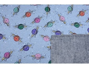 Jogging printed double face Planets Baby Blue