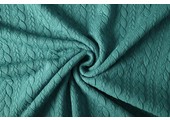 Knitted Cable fabric tricot Sea Green