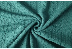 Knitted Cable fabric tricot Sea Green
