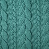 Gebreide kabel stof tricot Zeegroen