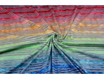 Jersey Viskose Kleine Streifen Multicolor 1