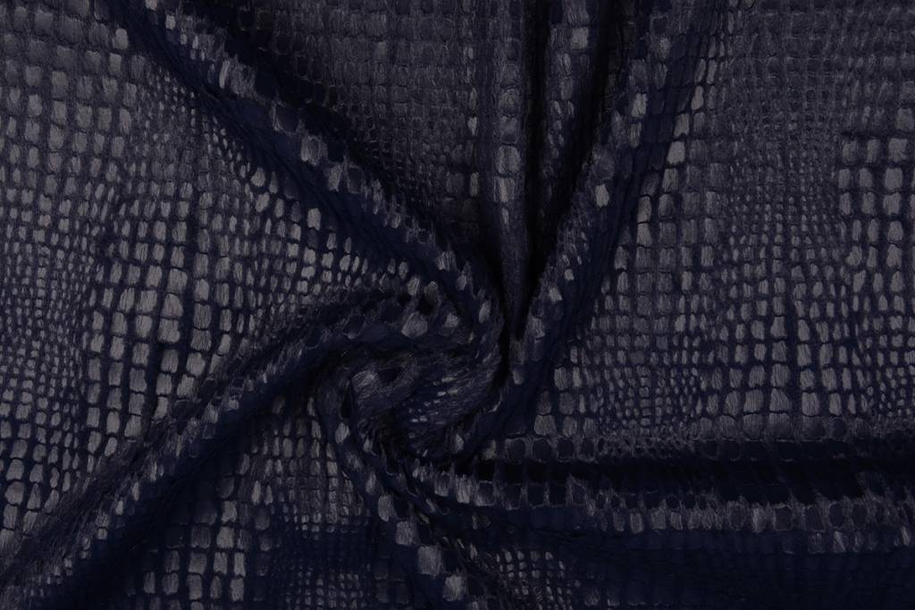 Fur Snake Foil Shiny Navy