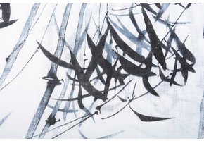 Printed Cotton Linenlook Bamboo plant