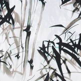 Linnenlook Bedrukt Bamboo Taupe