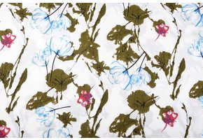 Linenlook Printed Flowers Light Blue