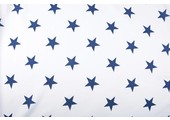 Linenlook Viscose Printed Stars Blue