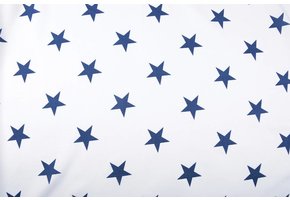 Linenlook Viscose Printed Stars Blue