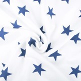Linenlook Viscose Printed Stars Blue