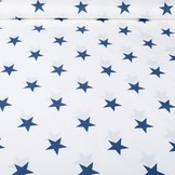 Linenlook Viscose Printed Stars Blue