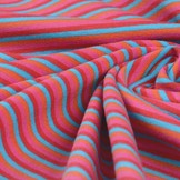 Cotton Jersey Stripe Multi Red