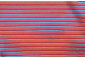 Cotton Jersey Streep Multi Rood