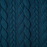 Knitted Cable fabric tricot Petrol