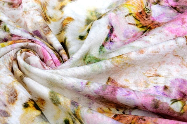 Viscose Jersey Panterbloem Creme