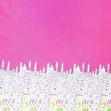 Dubbele rand Katoen Stad Paris Roze