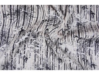 Gestreiftes Fellimitat Folie Creme